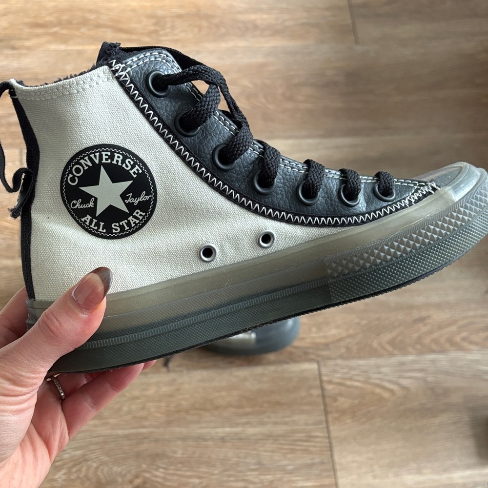 Converse Black and Cream High-Tops